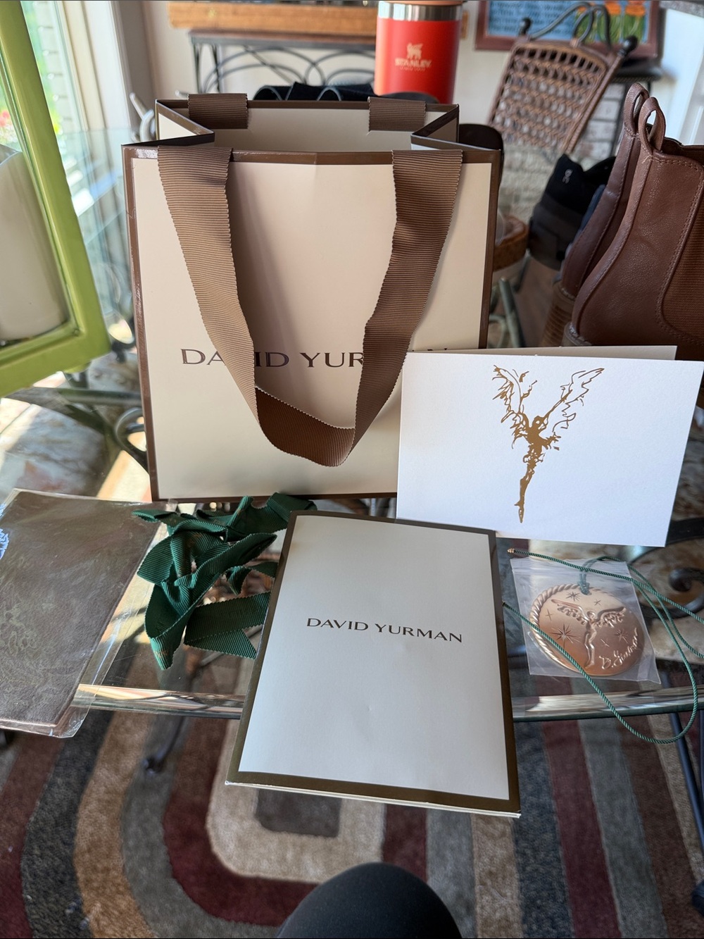 David Yurman jewelry cleaner rag, Branded Gift Bag & Card, Christmas ornament
